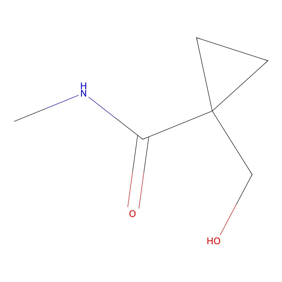 1-(Hydroxymethyl)-N-methylcyclopropanecarboxamide molecular structure, CAS 1610043-76-9