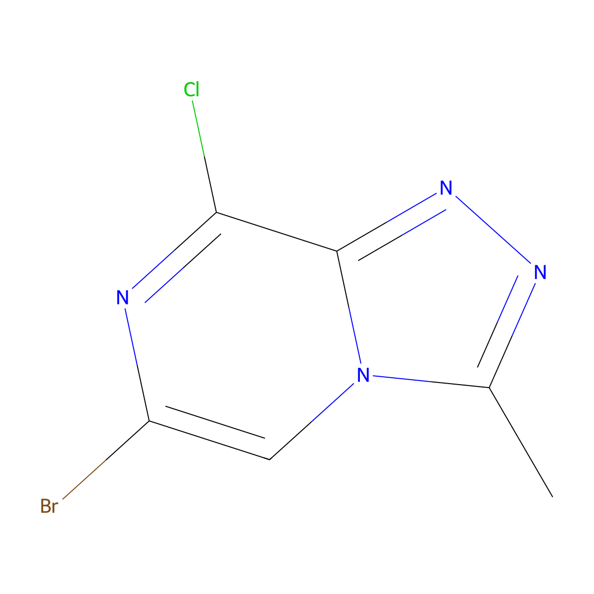 6-Bromo-8-chloro-3-methyl-[1,2,4]triazolo[4,3-a]pyrazine molecular structure, CAS 1610045-39-0