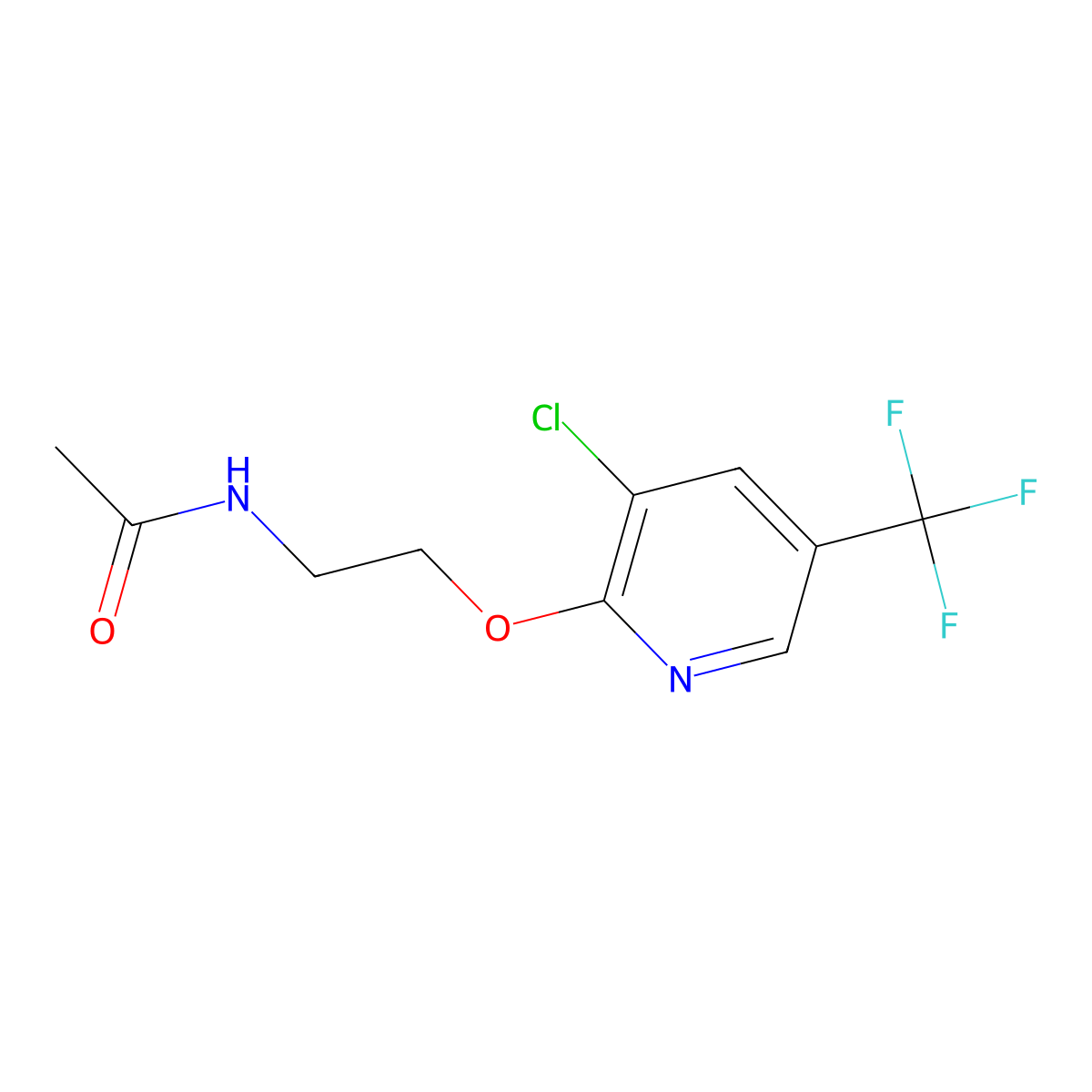 N-(2-{[3-chloro-5-(trifluoromethyl)pyridin-2-yl]oxy}ethyl)acetamide molecular structure, CAS 1610047-55-6