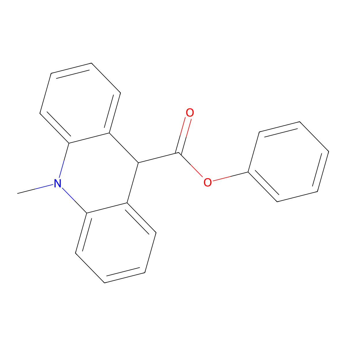 9-Acridinecarboxylic acid, 9,10-dihydro-10-methyl-, phenyl ester molecular structure, CAS 161006-09-3