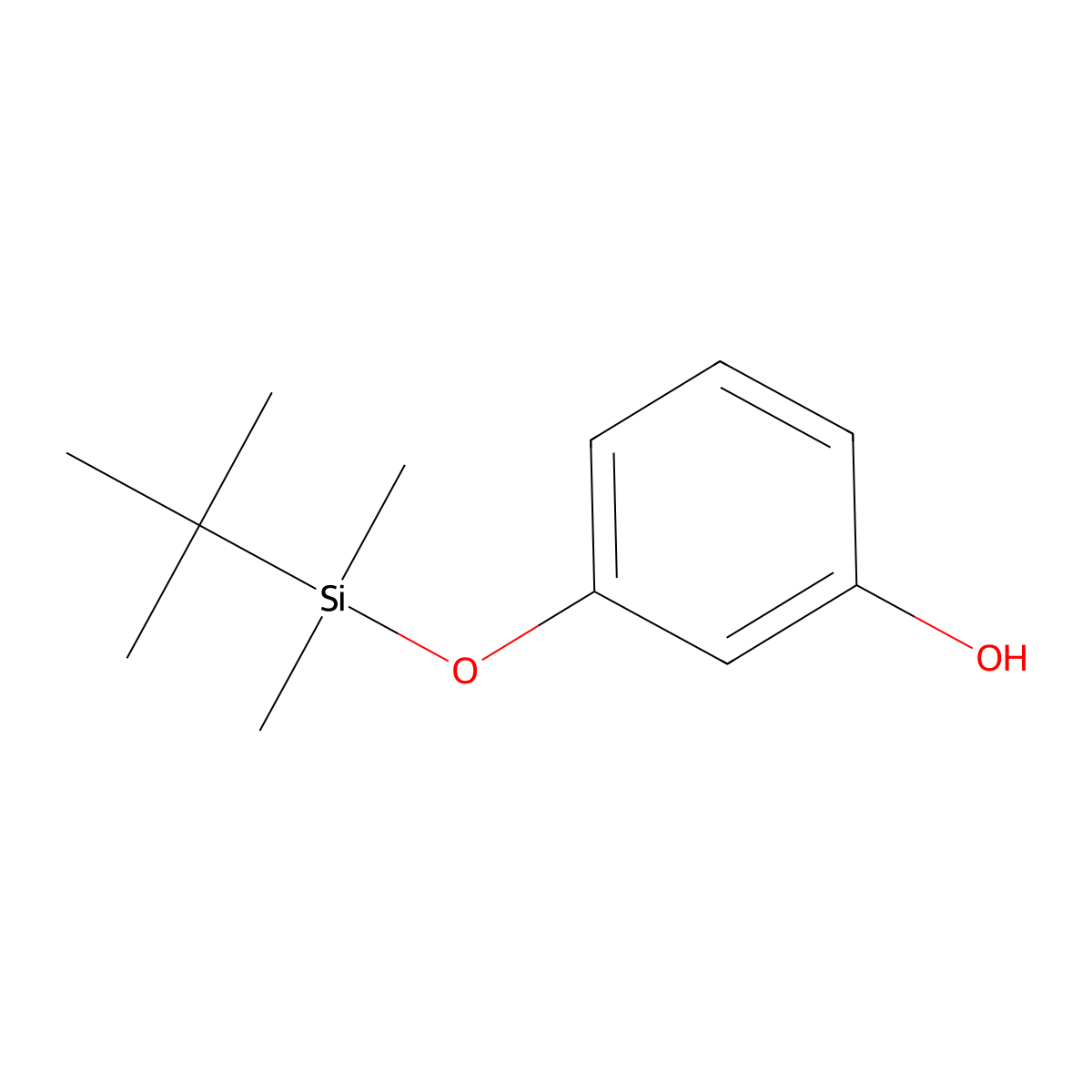 3-[(Tert-butyldimethylsilyl)oxy]phenol molecular structure, CAS 161006-18-4