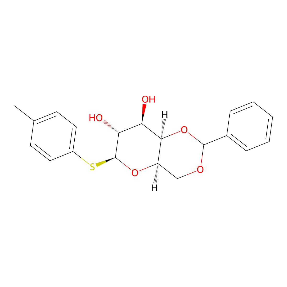 4-Methylphenyl 4,6-O-benzylidene-beta-D-thiogalactopyranoside molecular structure, CAS 161007-96-1