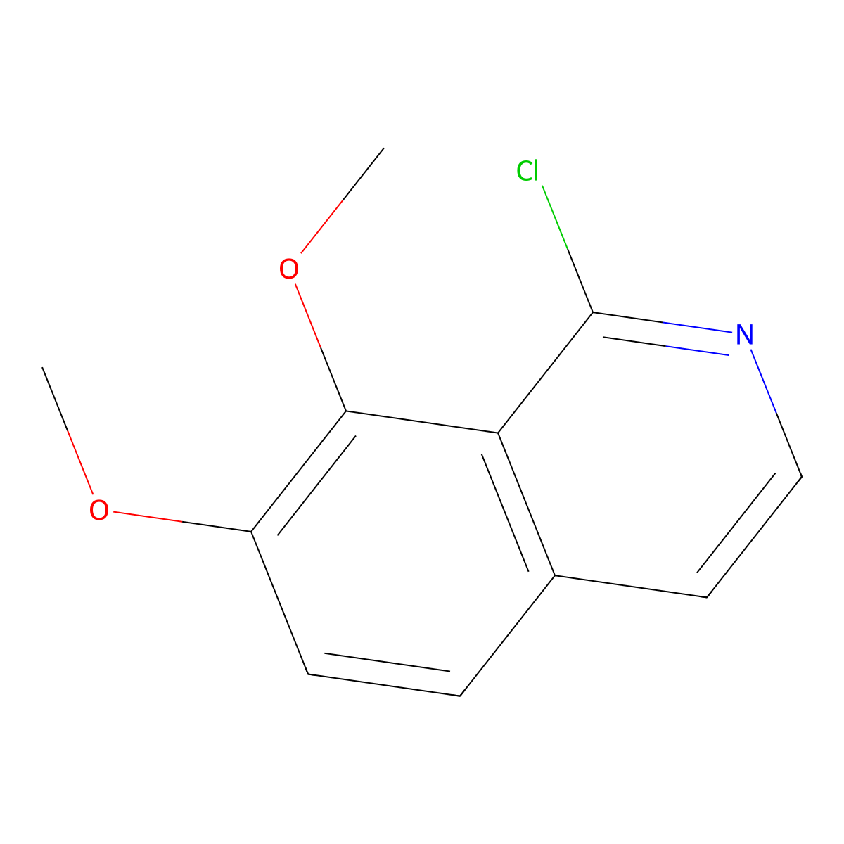 1-Chloro-7,8-dimethoxyisoquinoline molecular structure, CAS 16101-49-8