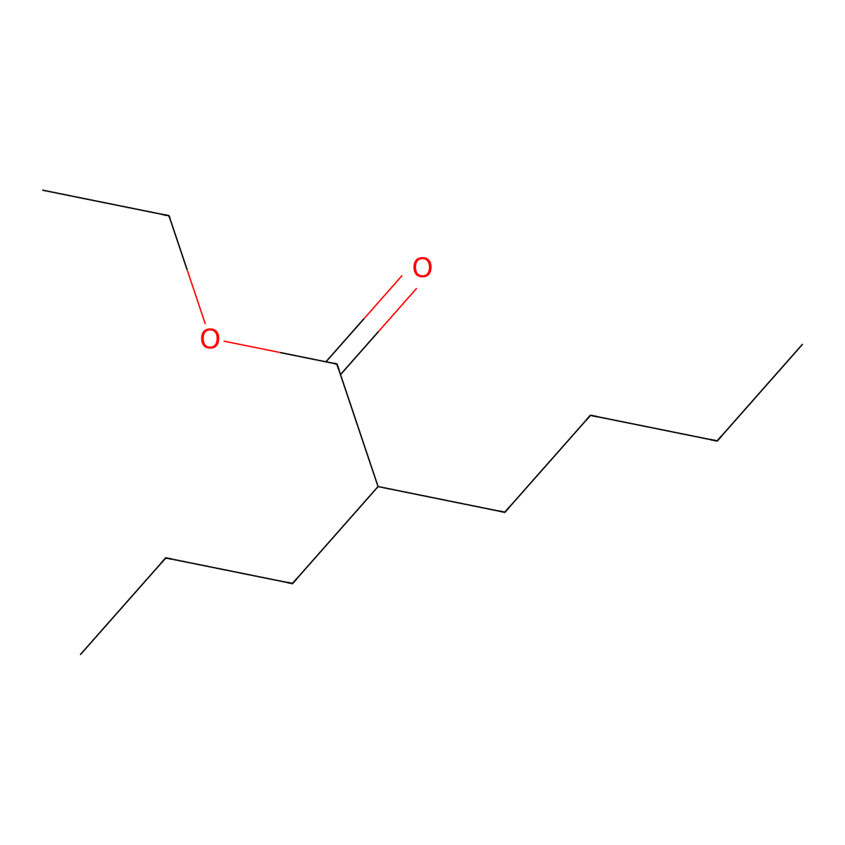 2-Propylhexanoic Acid Ethyl Ester molecular structure, CAS 161011-36-5