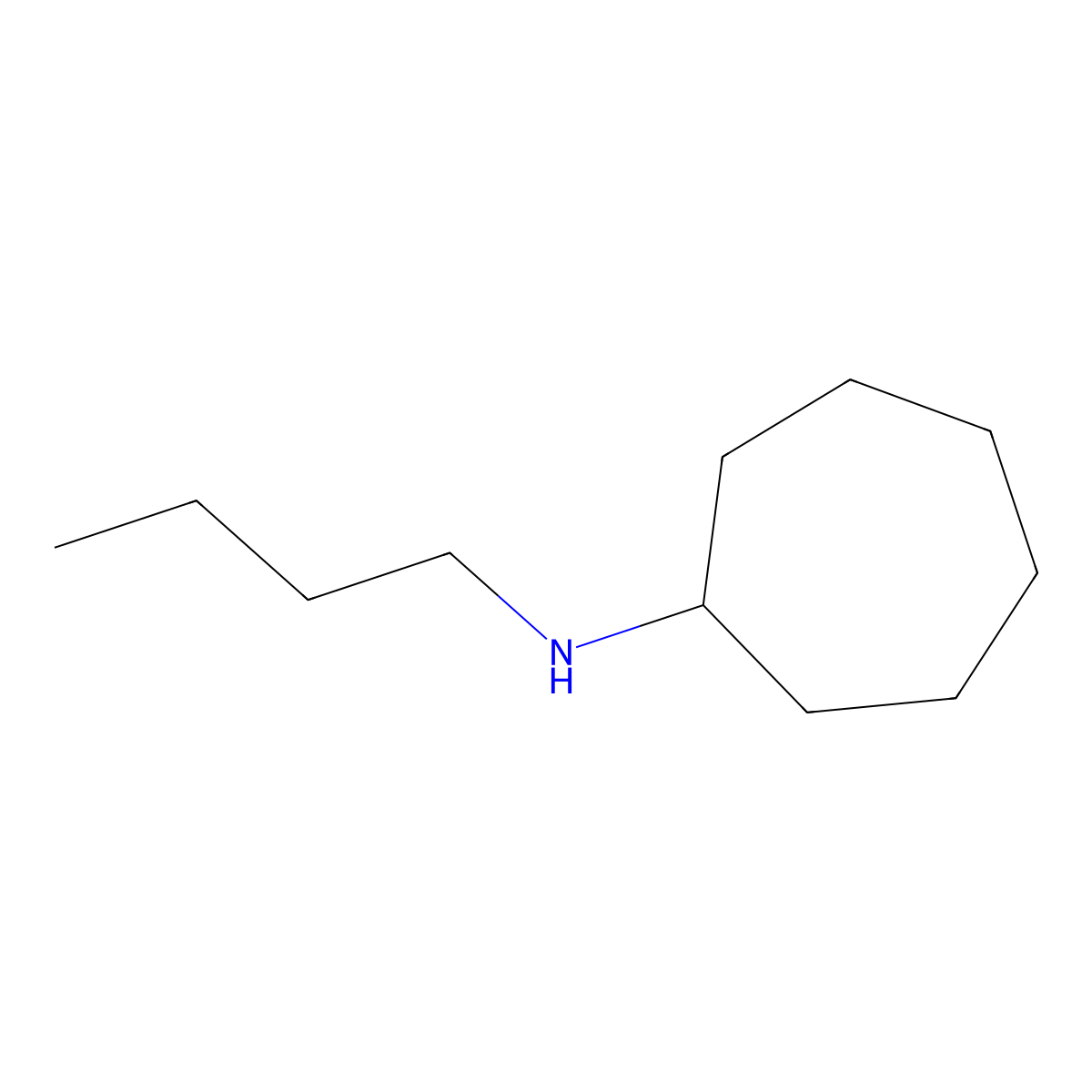 N-butylcycloheptanamine molecular structure, CAS 161012-67-5