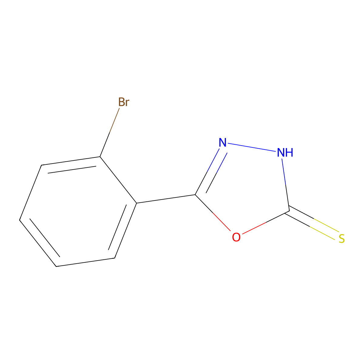 5-(2-Bromophenyl)-1,3,4-oxadiazole-2-thiol molecular structure, CAS 161013-20-3