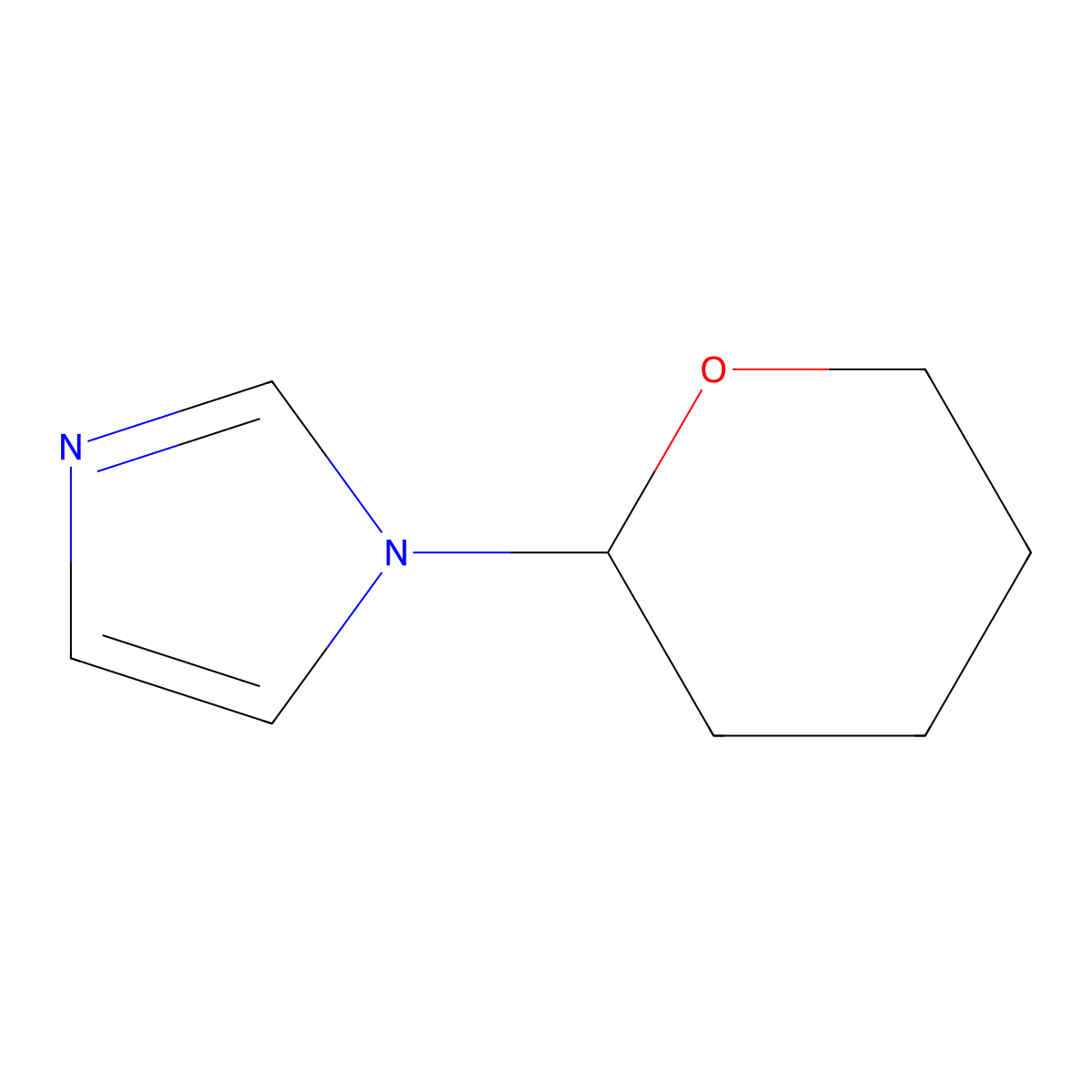 1-(Tetrahydro-2H-pyran-2-yl)-1H-imidazole molecular structure, CAS 161014-15-9