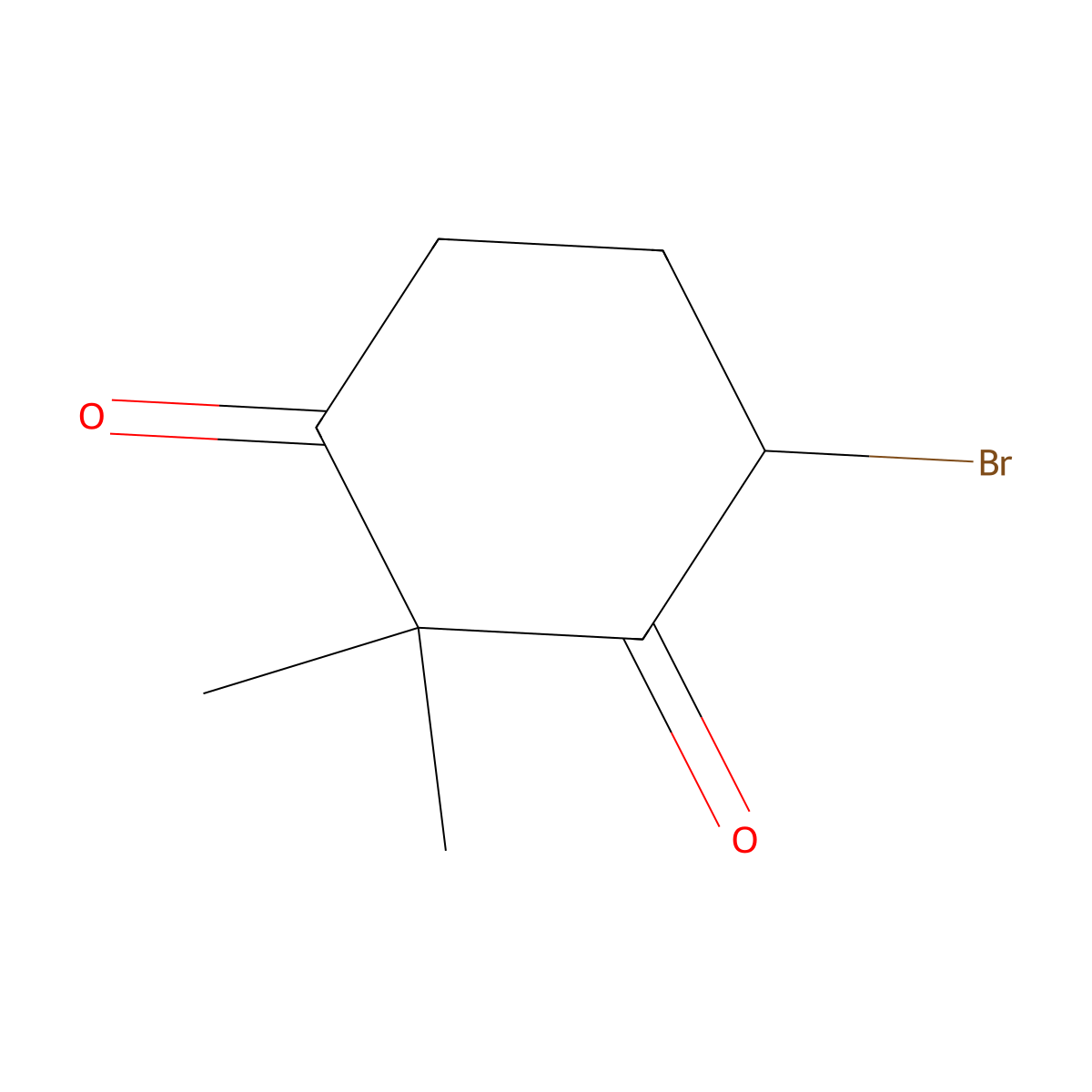 4-Bromo-2,2-dimethylcyclohexane-1,3-dione molecular structure, CAS 16102-30-0
