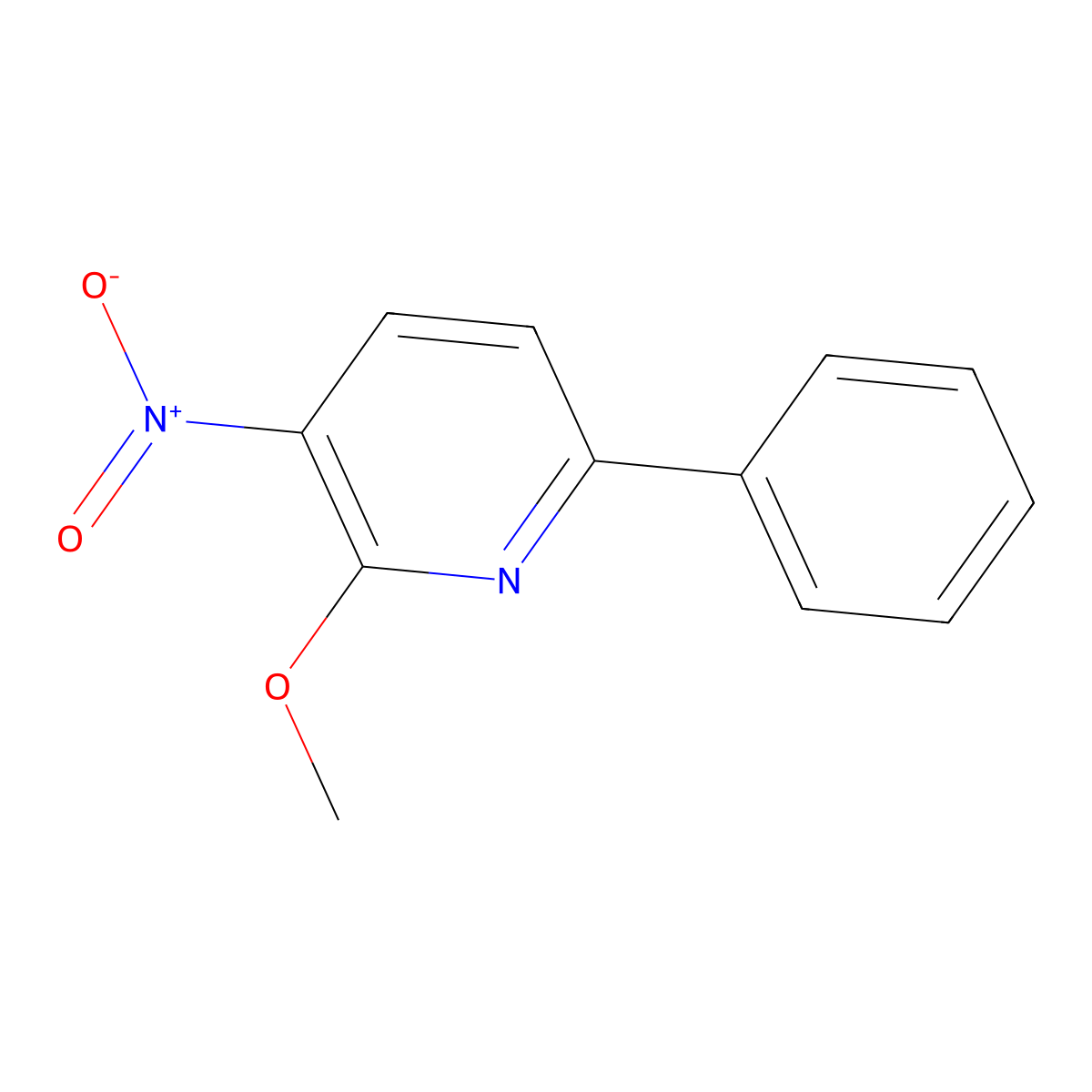 2-Methoxy-3-nitro-6-phenylpyridine molecular structure, CAS 161029-97-6
