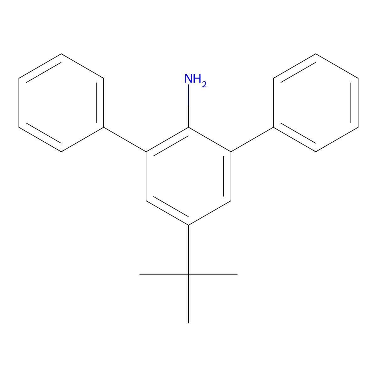 5'-(tert-Butyl)-[1,1':3',1''-terphenyl]-2'-amine molecular structure, CAS 161032-48-0