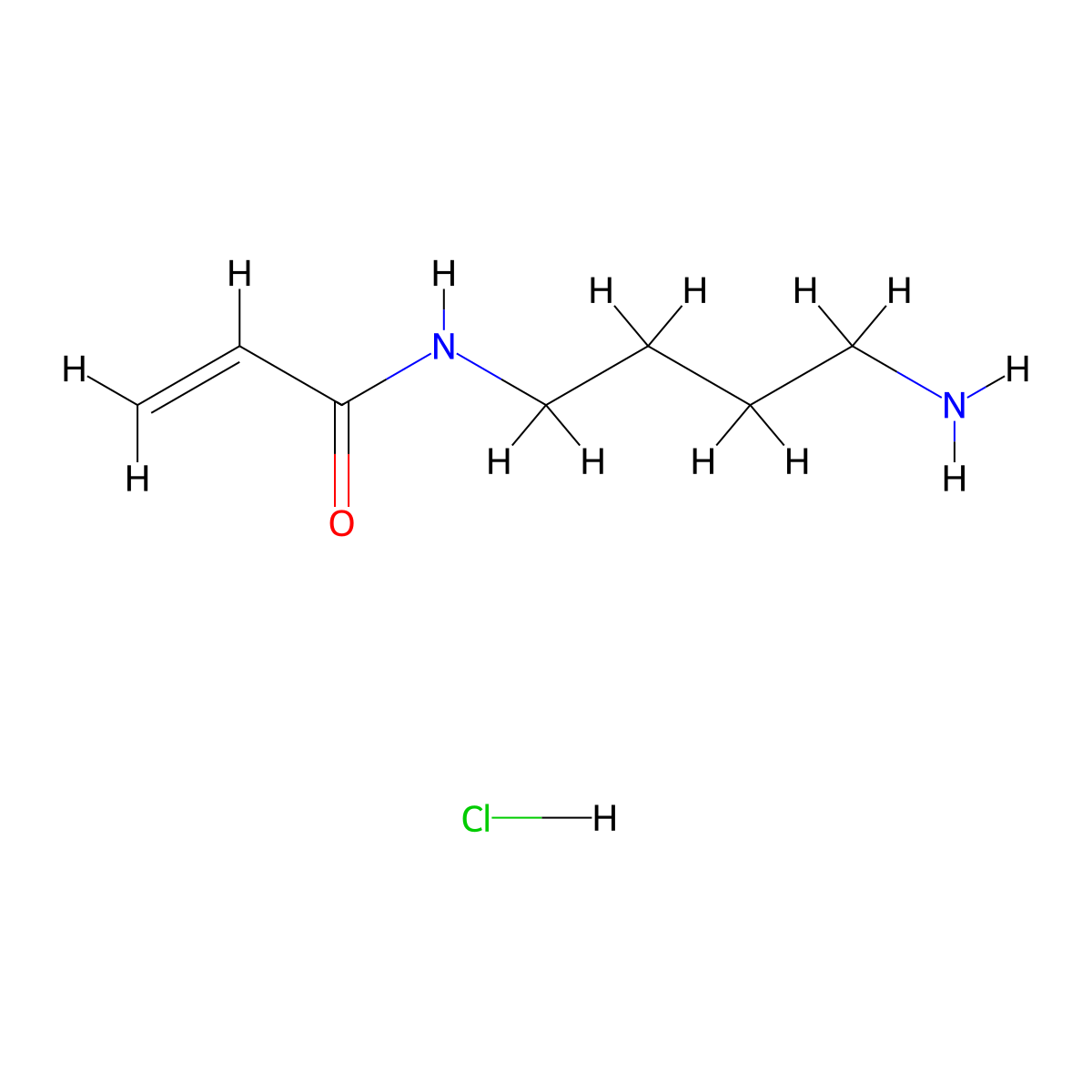 N-(4-aminobutyl)prop-2-enamide hydrochloride molecular structure, CAS 161035-05-8
