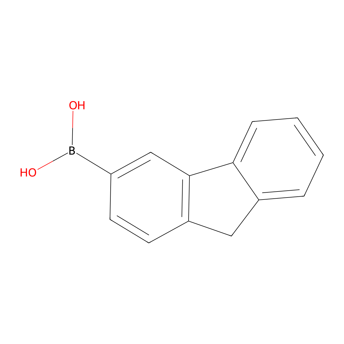 (9H-fluoren-3-yl)boronic acid molecular structure, CAS 1610360-63-8