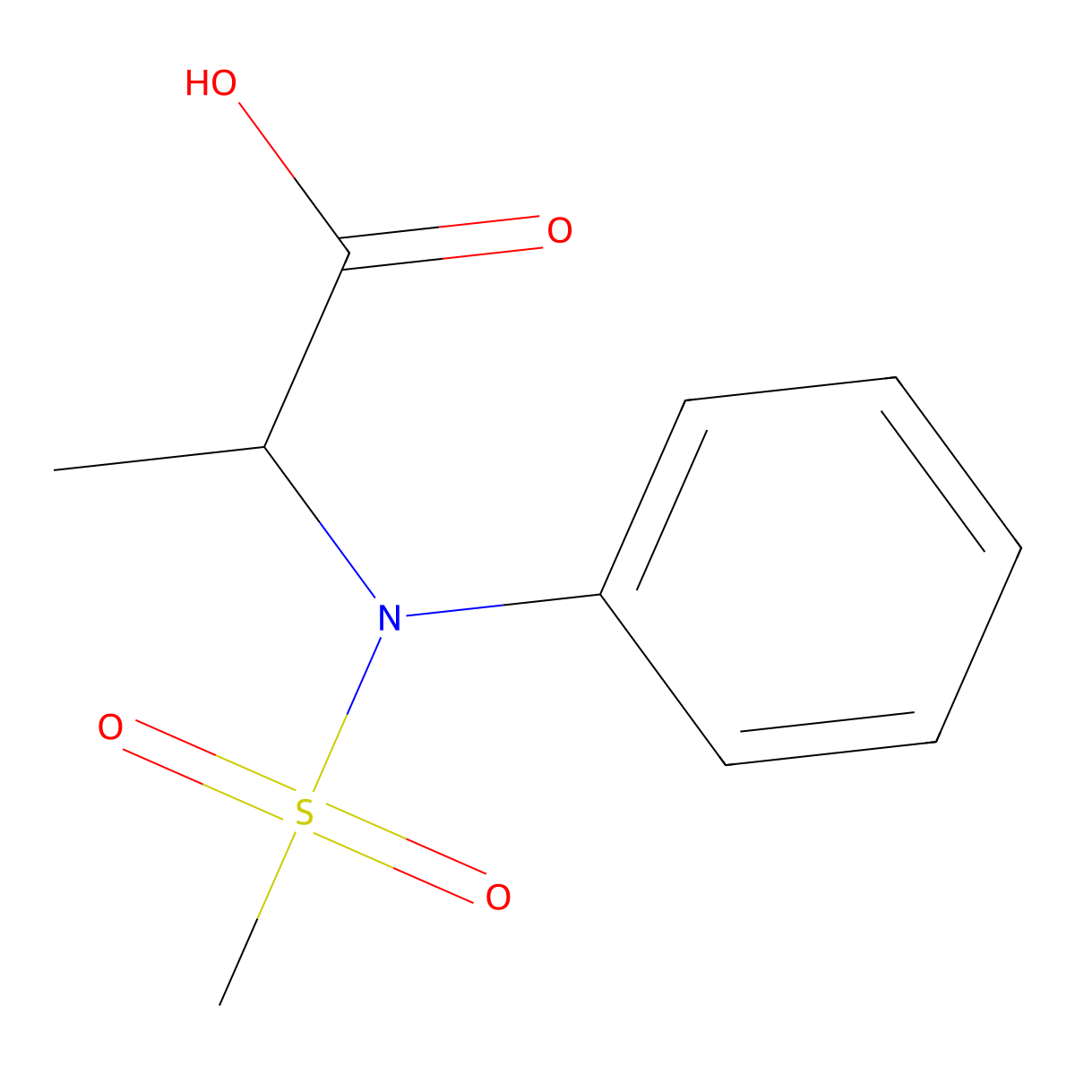 N-(methylsulfonyl)-N-phenylalanine molecular structure, CAS 1610362-10-1