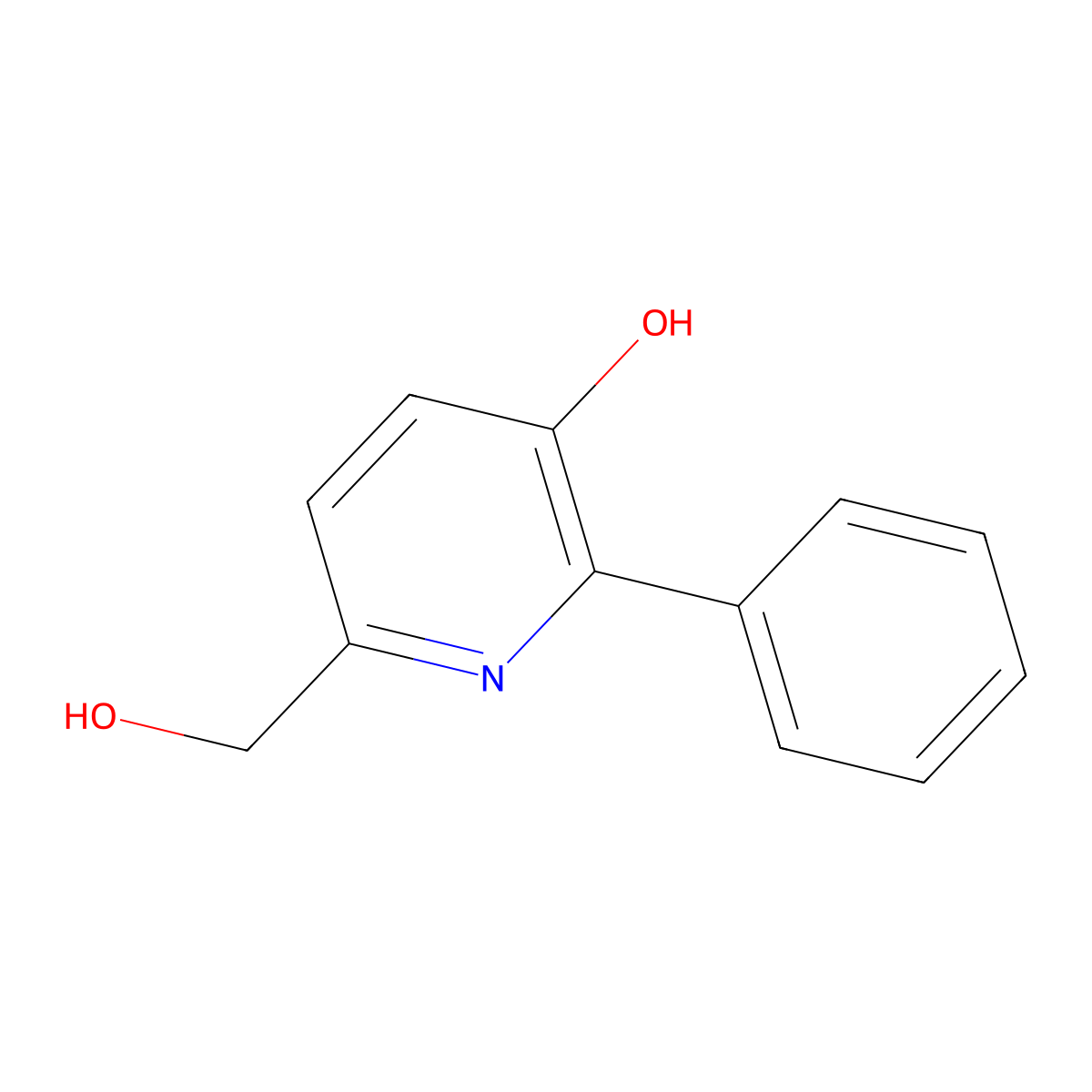 6-(Hydroxymethyl)-2-phenylpyridin-3-ol molecular structure, CAS 1610373-11-9