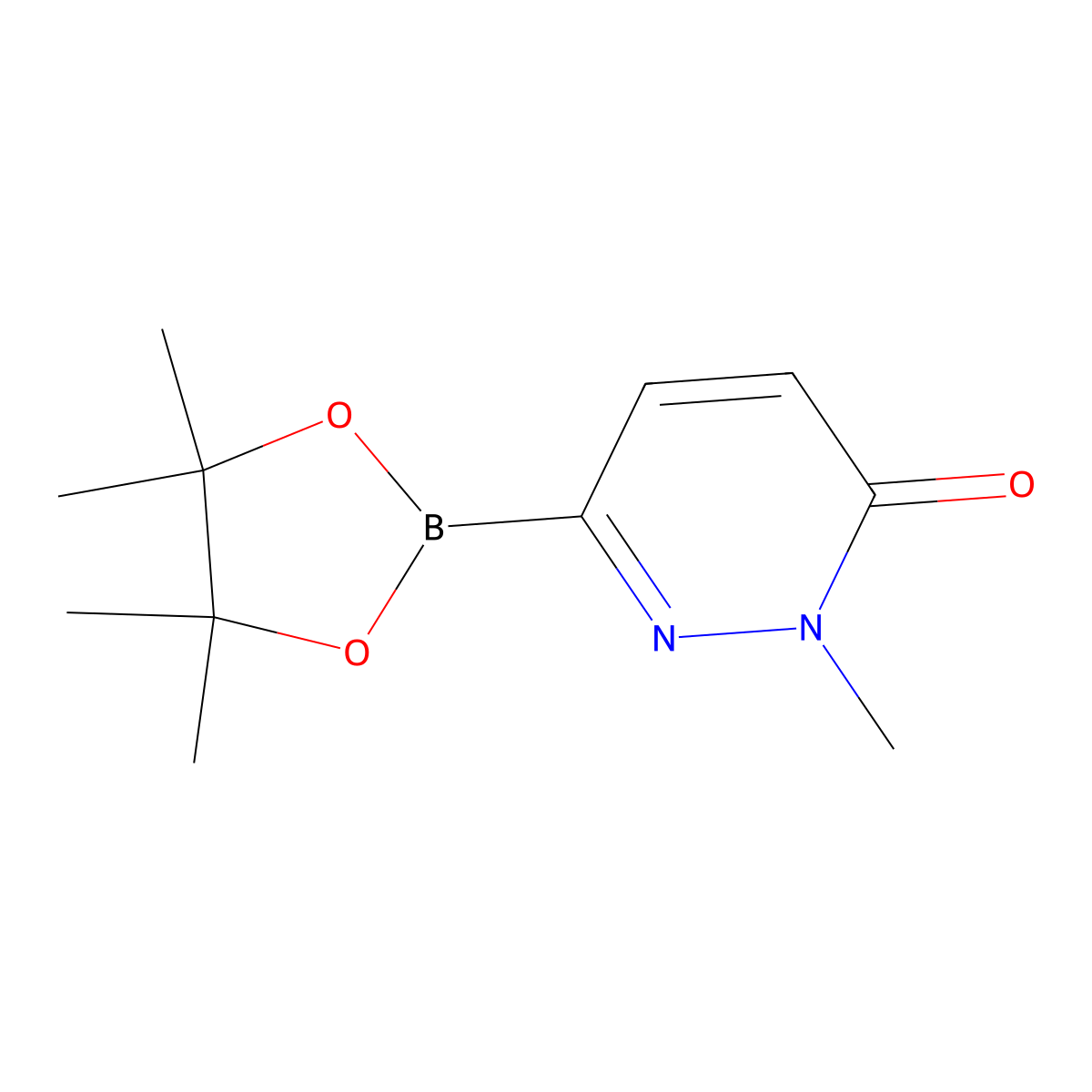 2-Methyl-6-(4,4,5,5-tetramethyl-1,3,2-dioxaborolan-2-YL)pyridazin-3(2H)-one molecular structure, CAS 1610374-18-9