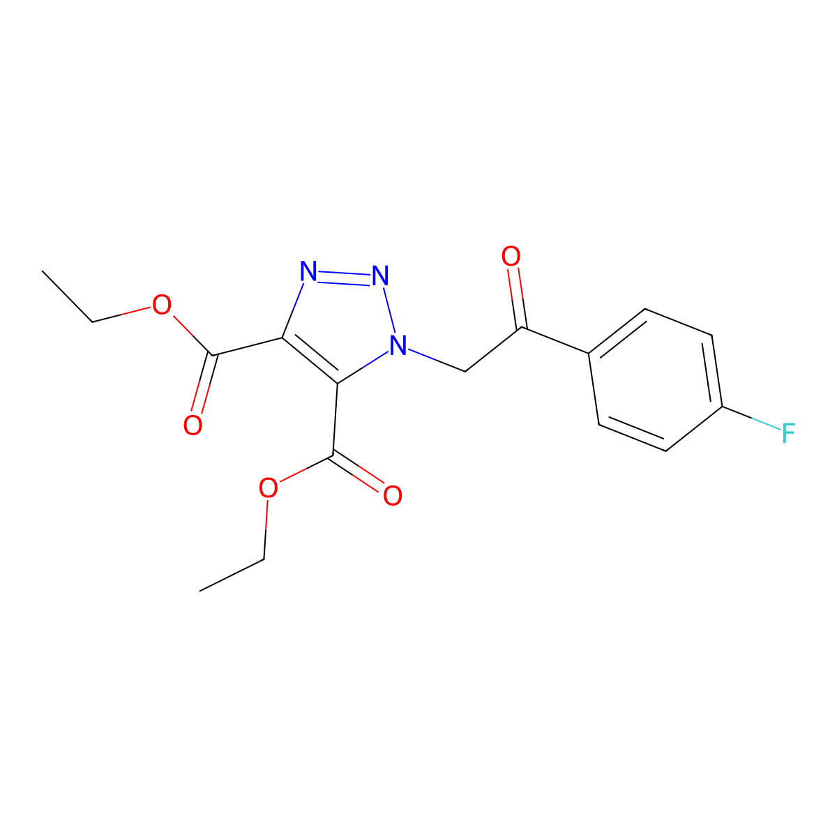 diethyl 1-[2-(4-fluorophenyl)-2-oxoethyl]-1H-1,2,3-triazole-4,5-dicarboxylate molecular structure, CAS 1610376-99-2