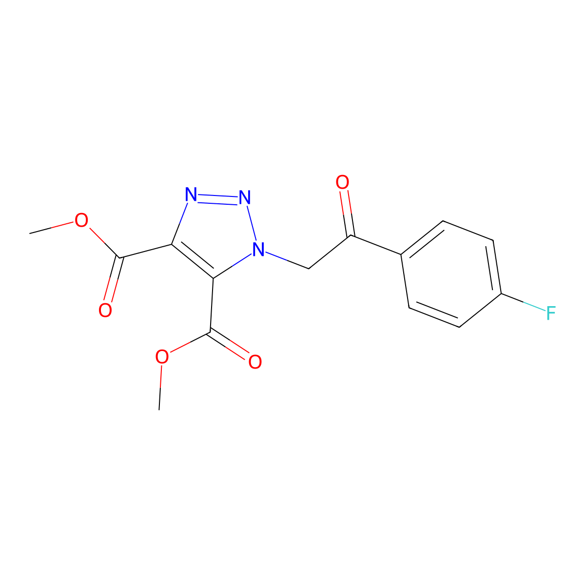 dimethyl 1-[2-(4-fluorophenyl)-2-oxoethyl]-1H-1,2,3-triazole-4,5-dicarboxylate molecular structure, CAS 1610377-03-1