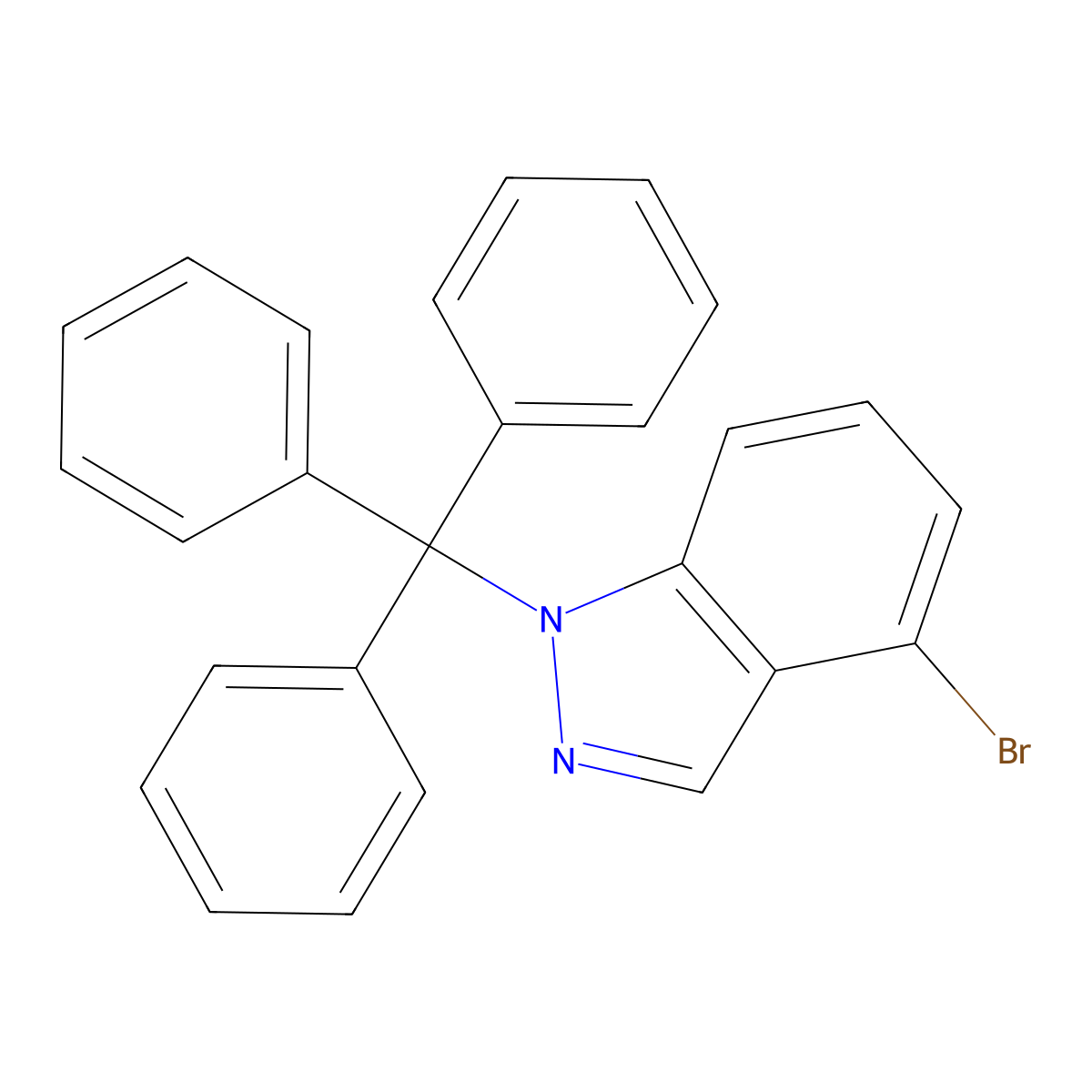 4-bromo-1-(triphenylmethyl)-1H-indazole molecular structure, CAS 1610377-06-4