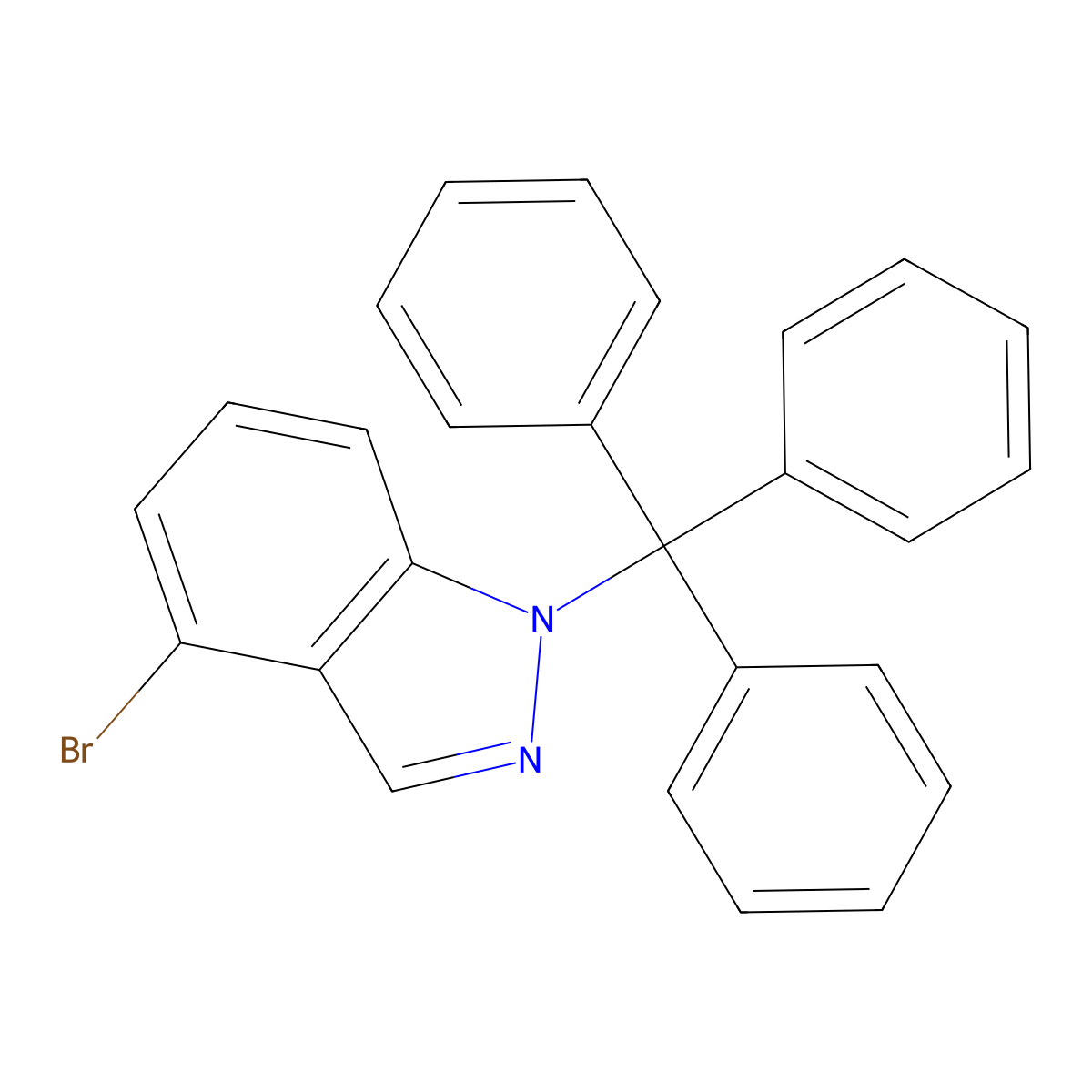 4-bromo-1-(triphenylmethyl)-1H-indazole molecular structure, CAS 1610377-06-4