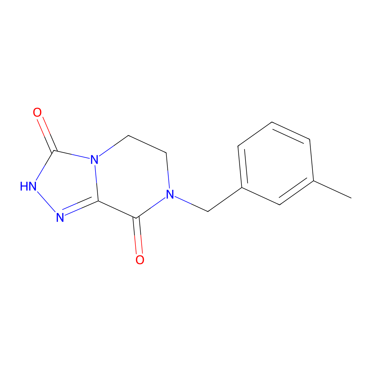 7-(3-methylbenzyl)-6,7-dihydro[1,2,4]triazolo[4,3-a]pyrazine-3,8(2H,5H)-dione molecular structure, CAS 1610377-17-7