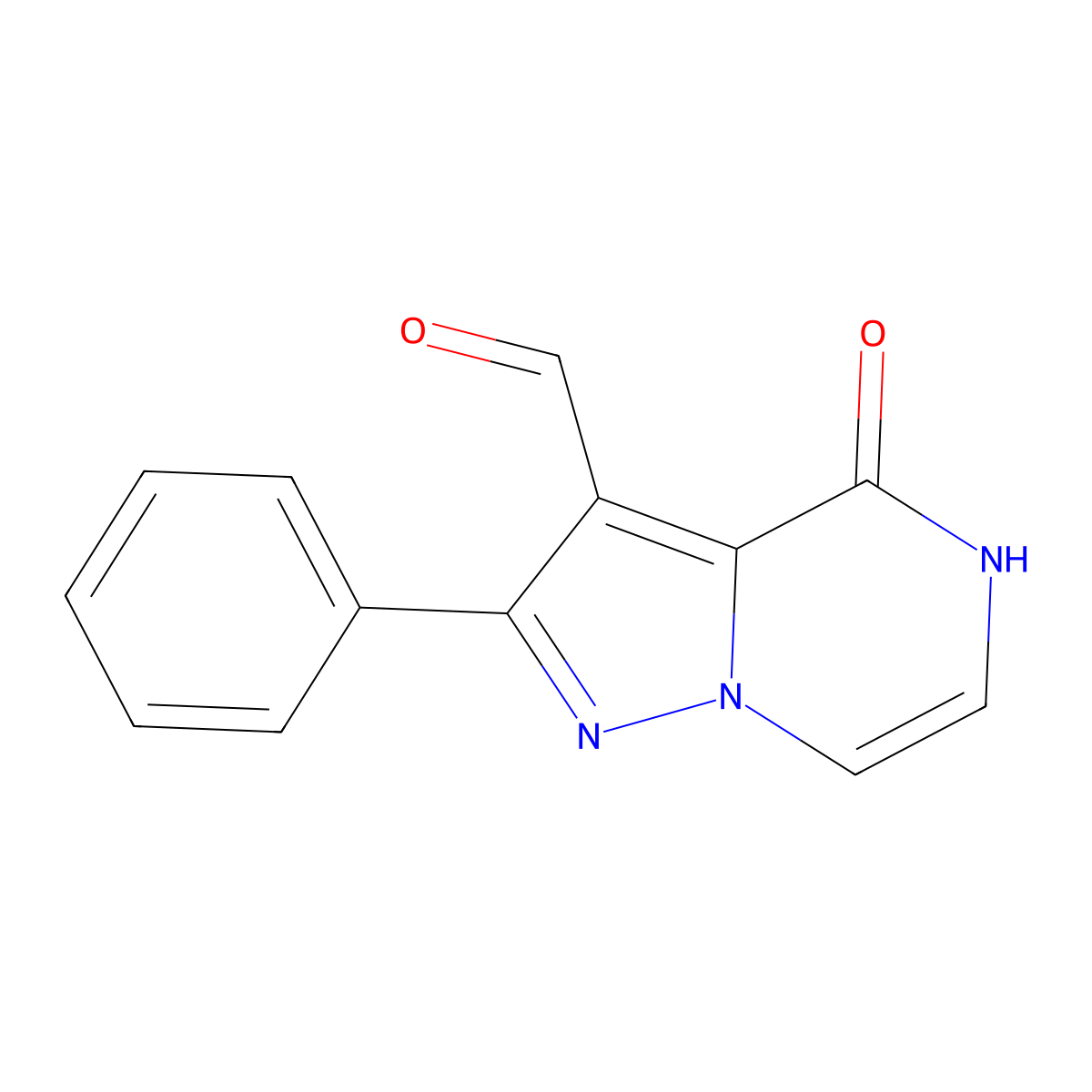 4-Oxo-2-phenyl-4,5-dihydropyrazolo[1,5-a]pyrazine-3-carbaldehyde molecular structure, CAS 1610377-19-9