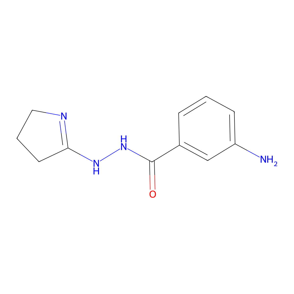 3-amino-N'-[(2E)-pyrrolidin-2-ylidene]benzohydrazide molecular structure, CAS 1610379-66-2