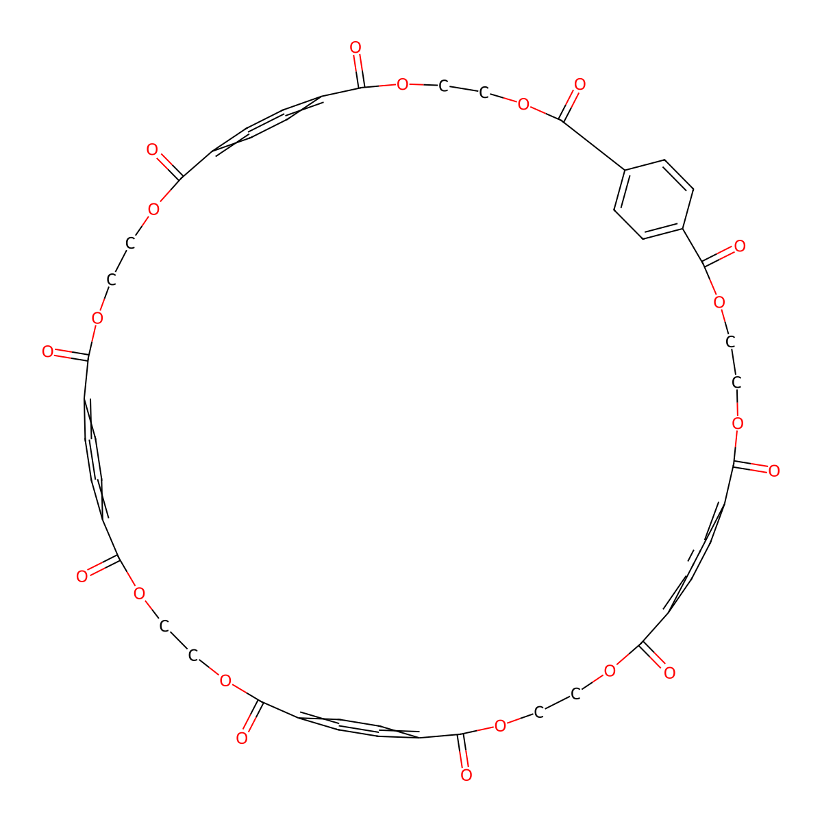Ethylene Terephthalate Cyclic Pentamer molecular structure, CAS 16104-97-5