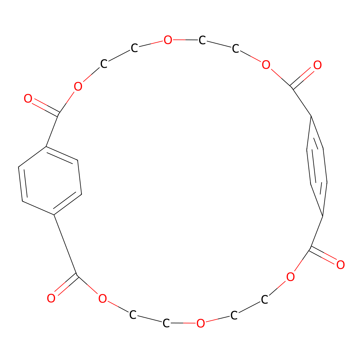3,6,9,16,19,22-Hexaoxatricyclo[22.2.2.211,14]triaconta-11,13,24,26,27,29-hexaene-2,10,15,23-tetrone molecular structure, CAS 16104-98-6