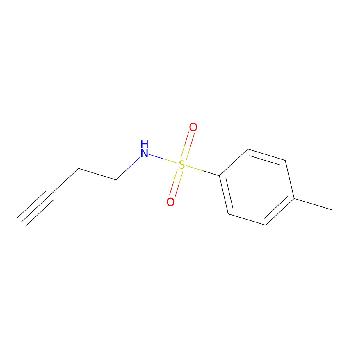N-(but-3-yn-1-yl)-4-methylbenzenesulfonamide molecular structure, CAS 161040-05-7