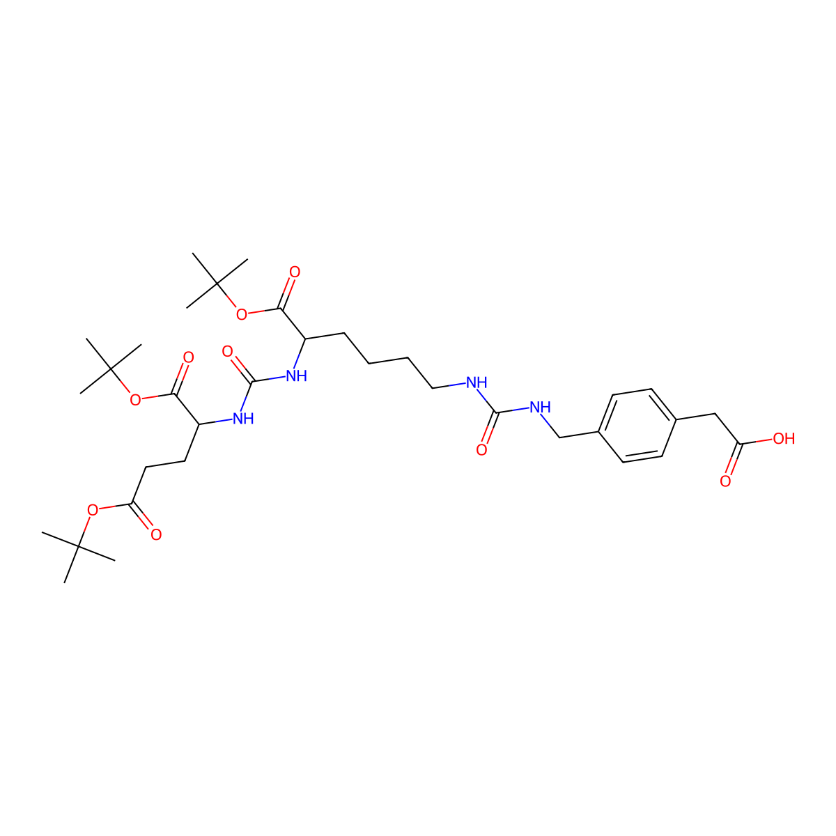2-(4-((9S,13S)-9,13-Bis(tert-butoxycarbonyl)-18,18-dimethyl-3,11,16-trioxo-17-oxa-2,4,10,12-tetraazanonadecyl)phenyl)acetic acid molecular structure, CAS 1610413-97-2