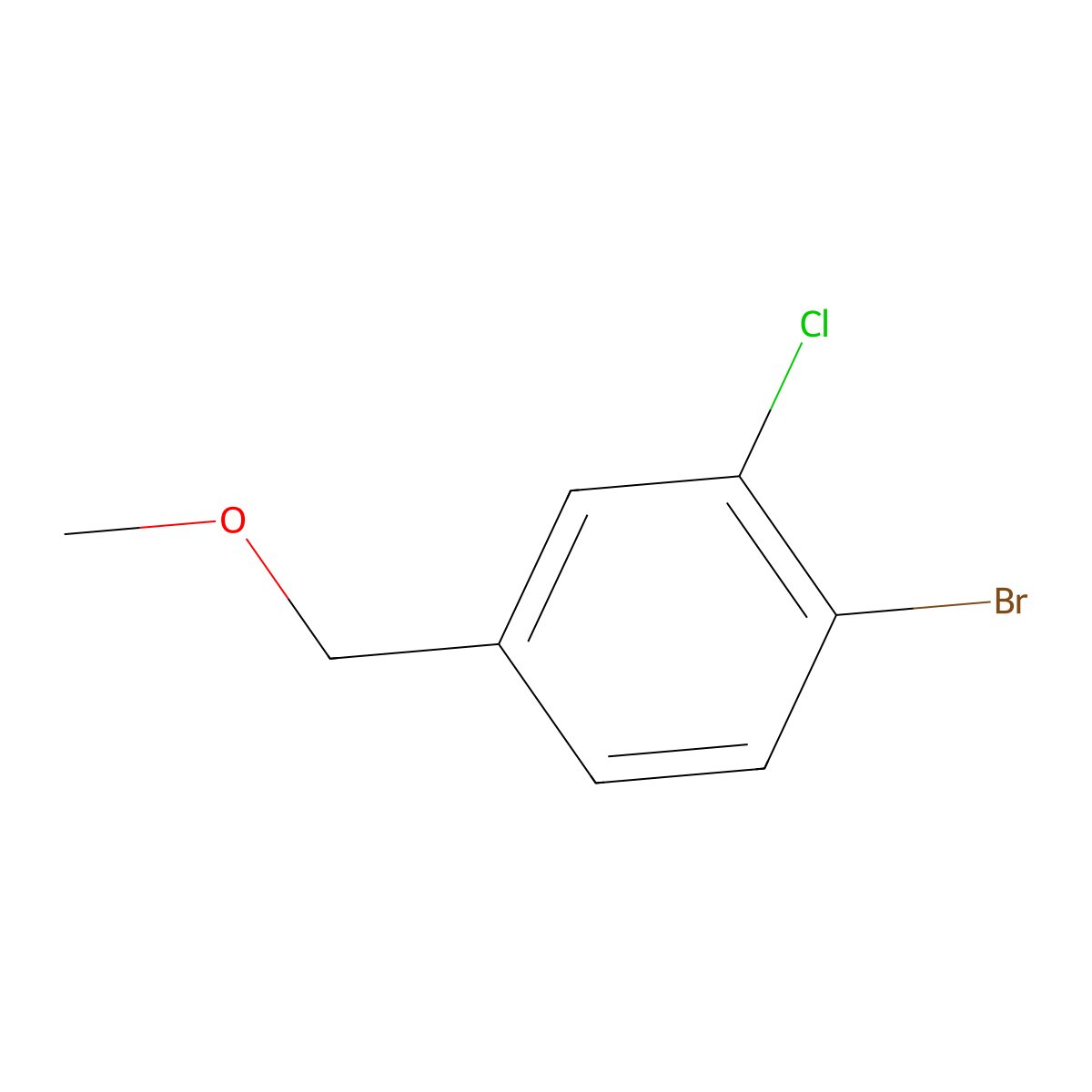 1-Bromo-2-chloro-4-(methoxymethyl)benzene molecular structure, CAS 1610416-69-7