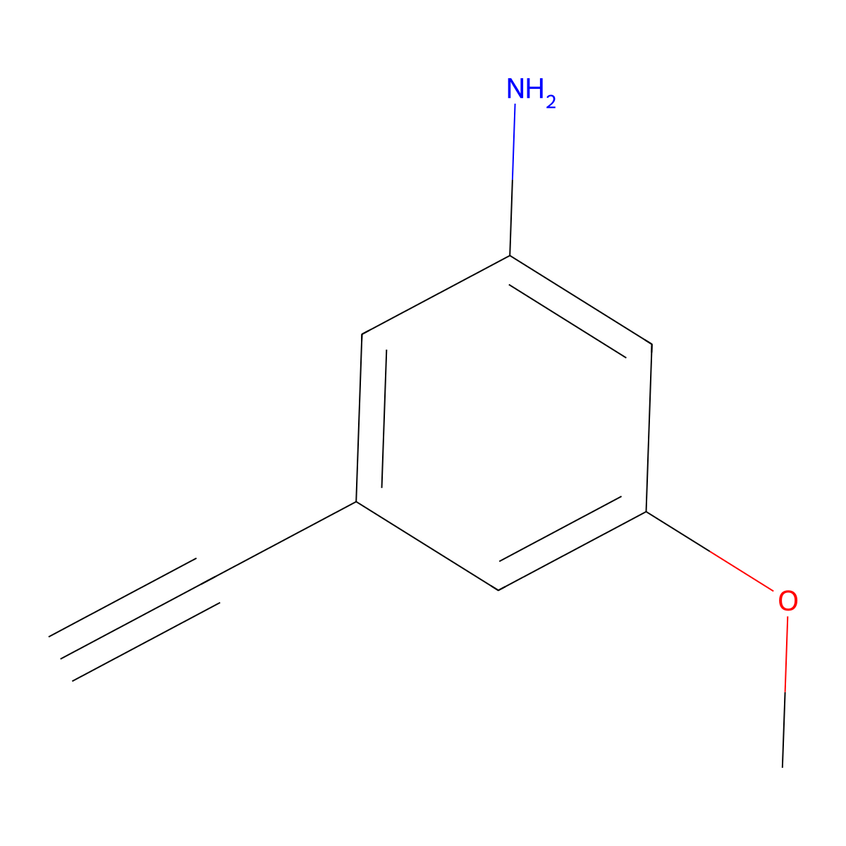 3-Ethynyl-5-methoxyaniline molecular structure, CAS 1610450-13-9