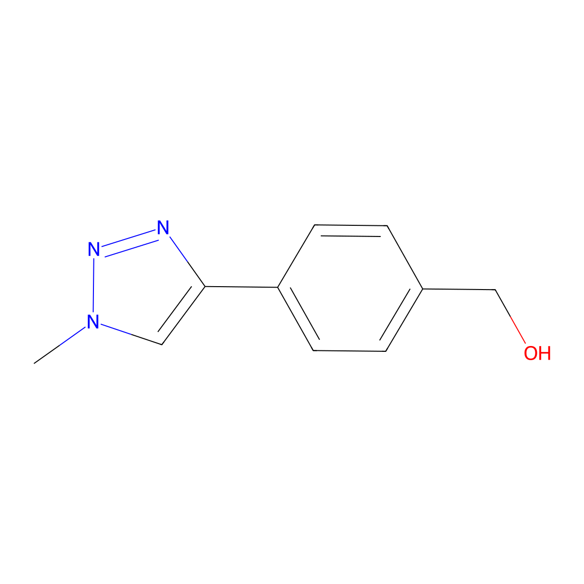 [4-(1-methyl-1H-1,2,3-triazol-4-yl)phenyl]methanol molecular structure, CAS 1610468-78-4