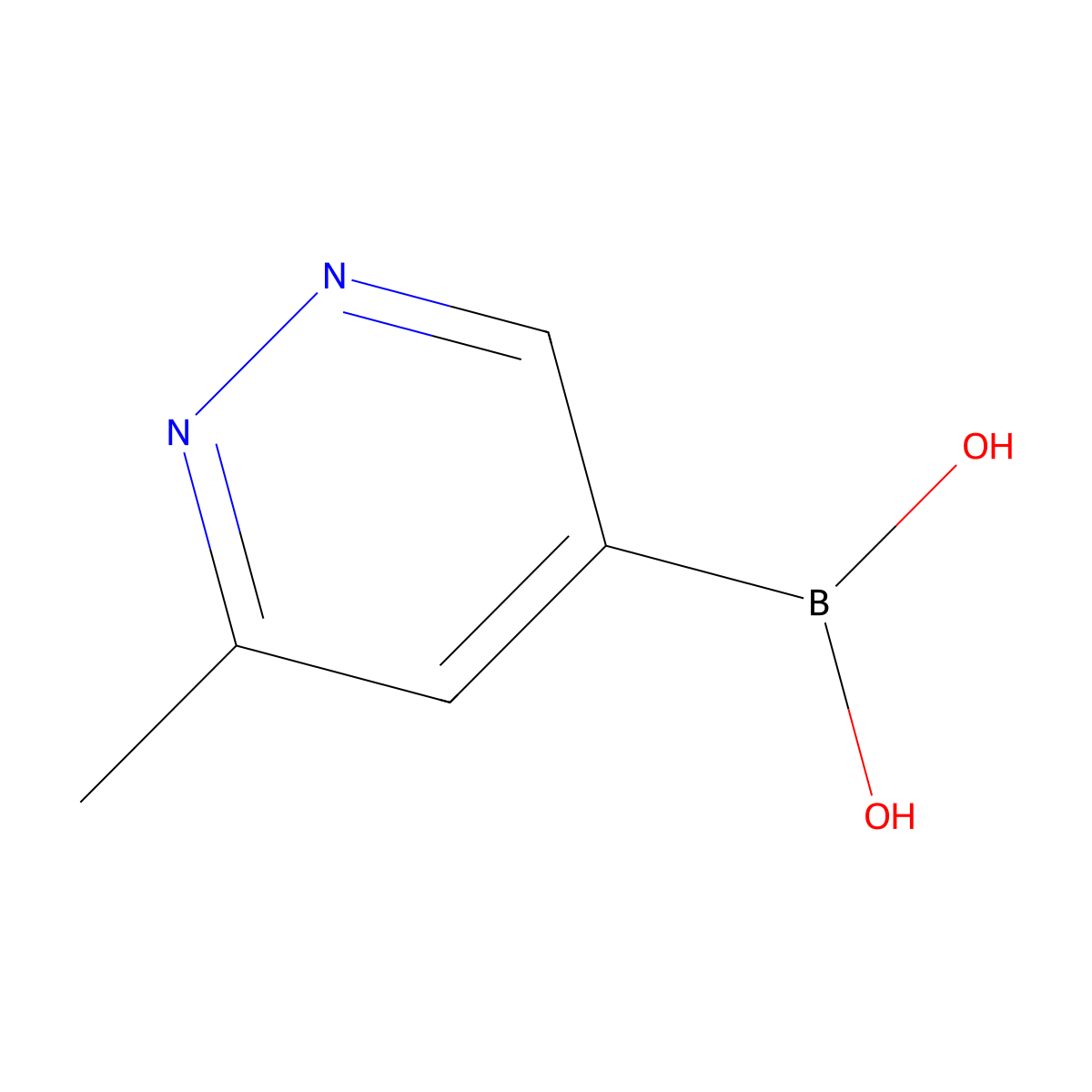 (6-Methylpyridazin-4-yl)boronic acid molecular structure, CAS 1610471-61-8