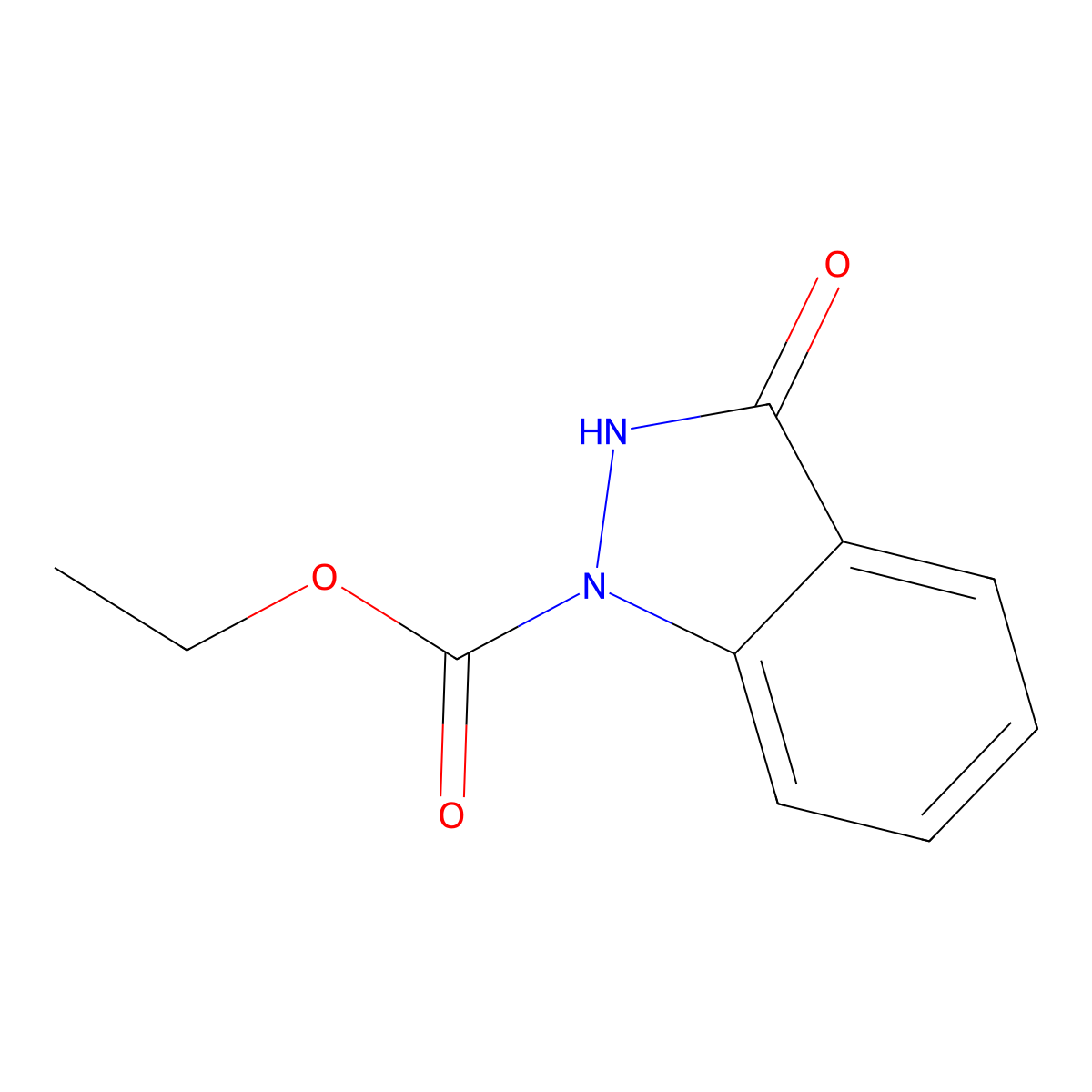 Ethyl 3-oxo-2,3-dihydro-1H-indazole-1-carboxylate molecular structure, CAS 16105-24-1