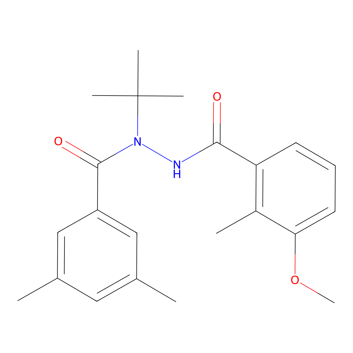 Methoxyfenozide molecular structure, CAS 161050-58-4