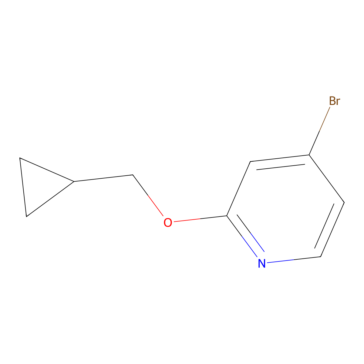 4-Bromo-2-(cyclopropylmethoxy)pyridine molecular structure, CAS 1610521-10-2