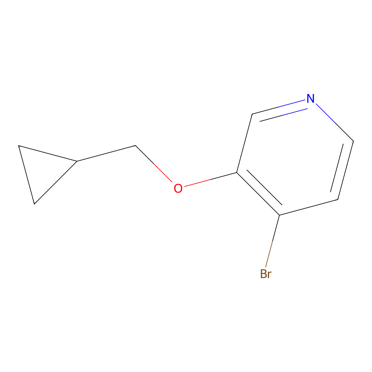 4-Bromo-3-(cyclopropylmethoxy)pyridine molecular structure, CAS 1610521-11-3