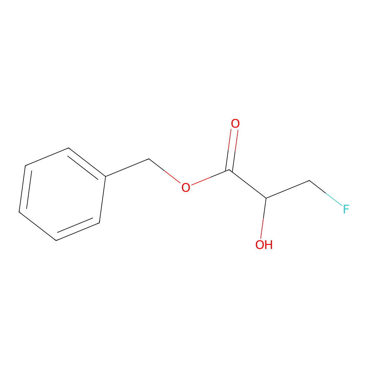 Benzyl 3-fluoro-2-hydroxypropanoate molecular structure, CAS 1610538-08-3