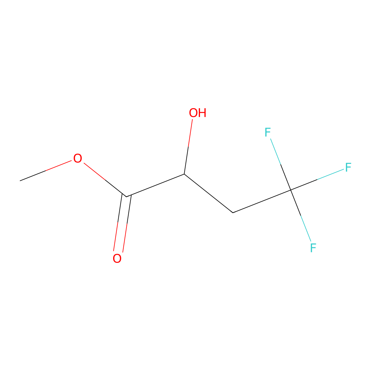 Methyl 4,4,4-trifluoro-2-hydroxybutanoate molecular structure, CAS 1610538-11-8