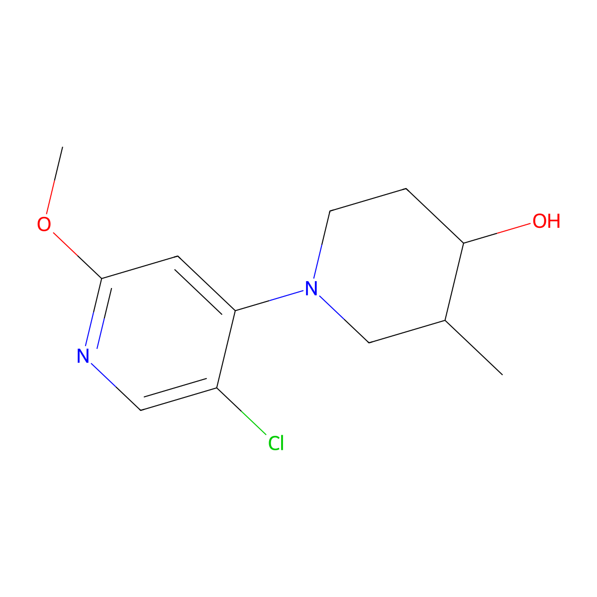 1-(5-Chloro-2-methoxypyridin-4-yl)-3-methylpiperidin-4-ol molecular structure, CAS 1610563-71-7