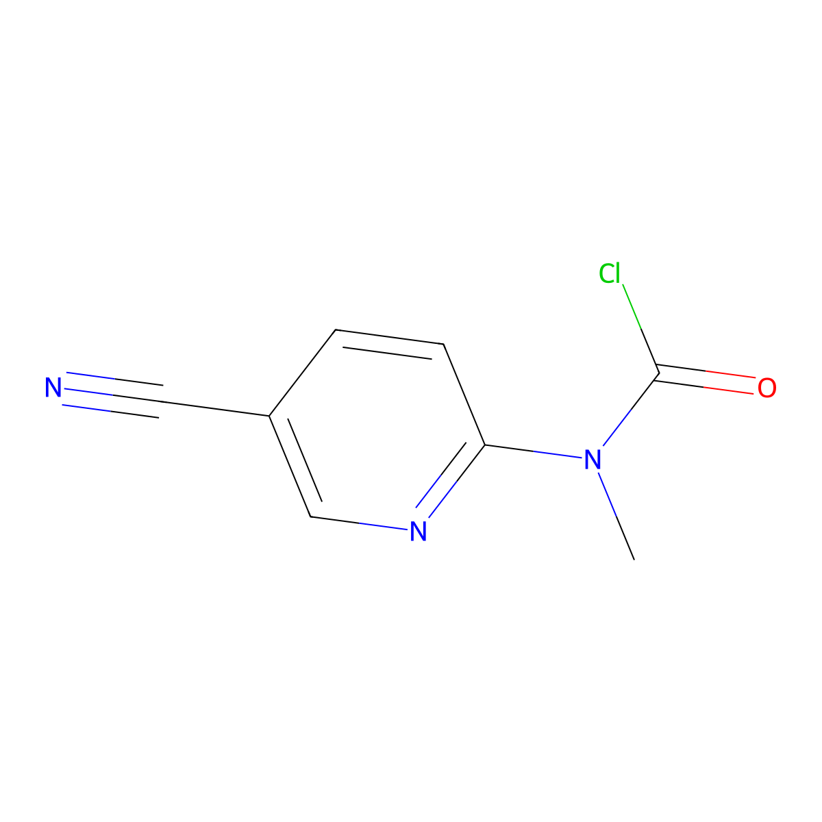 (5-Cyanopyridin-2-yl)(methyl)carbamic chloride molecular structure, CAS 1610612-01-5