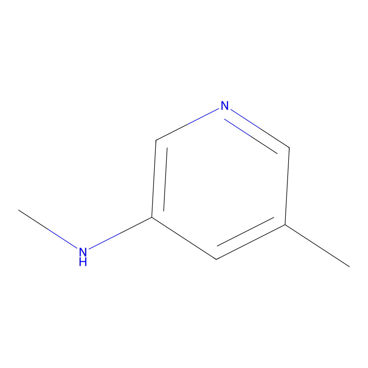 N,5-dimethylpyridin-3-amine molecular structure, CAS 1610612-94-6