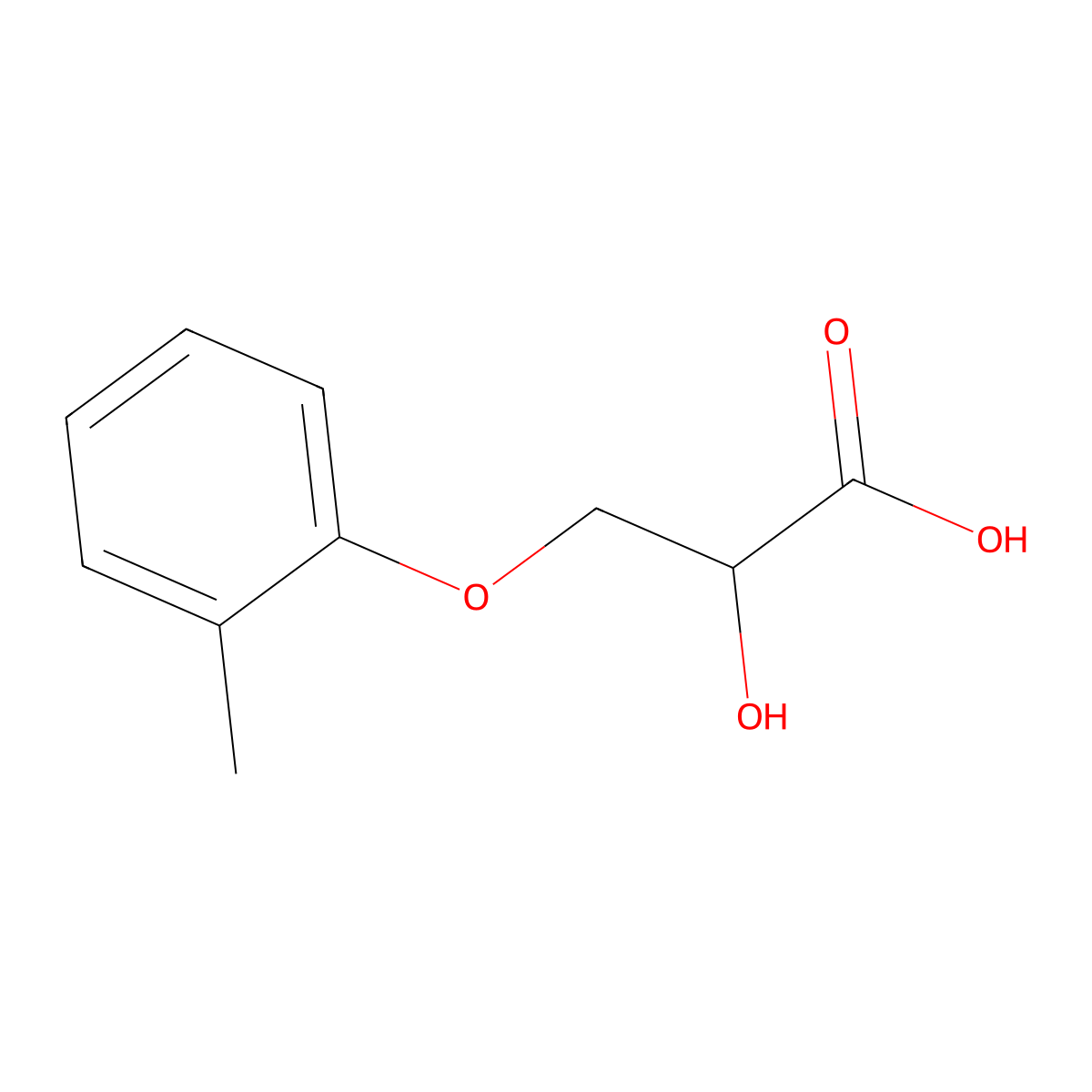 (2S)-2-hydroxy-3-(2-methylphenoxy)propanoic acid molecular structure, CAS 1610620-88-6