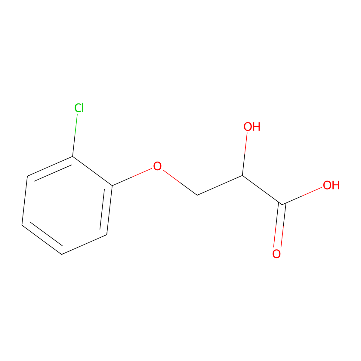 (s)-3-(2-Chlorophenoxy)-2-hydroxypropanoic acid molecular structure, CAS 1610620-90-0