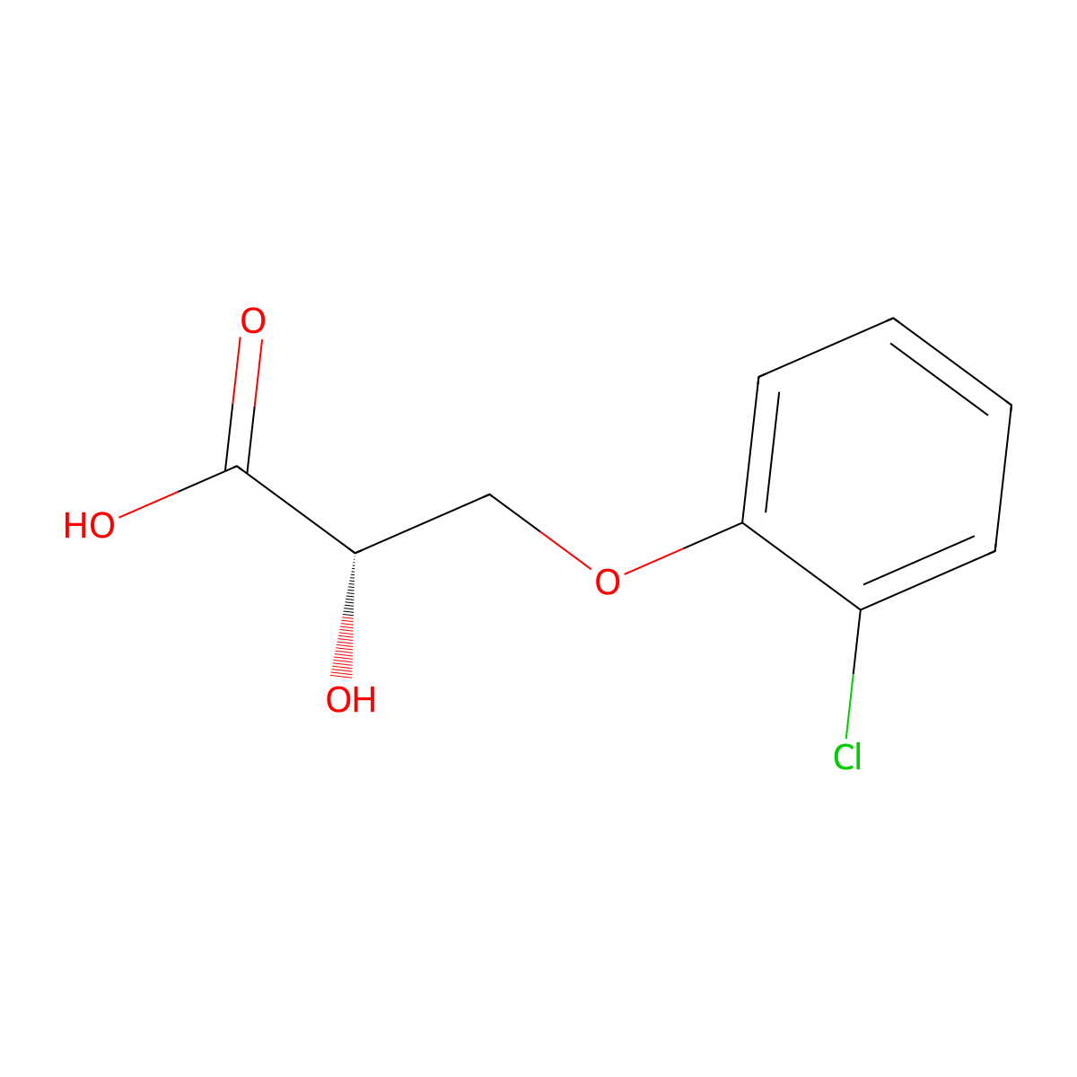 (s)-3-(2-Chlorophenoxy)-2-hydroxypropanoic acid molecular structure, CAS 1610620-90-0