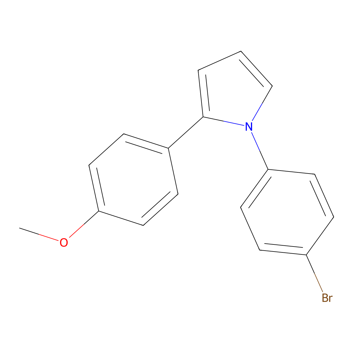 1-(4-Bromophenyl)-2-(4-methoxyphenyl)-1h-pyrrole molecular structure, CAS 161063-22-5