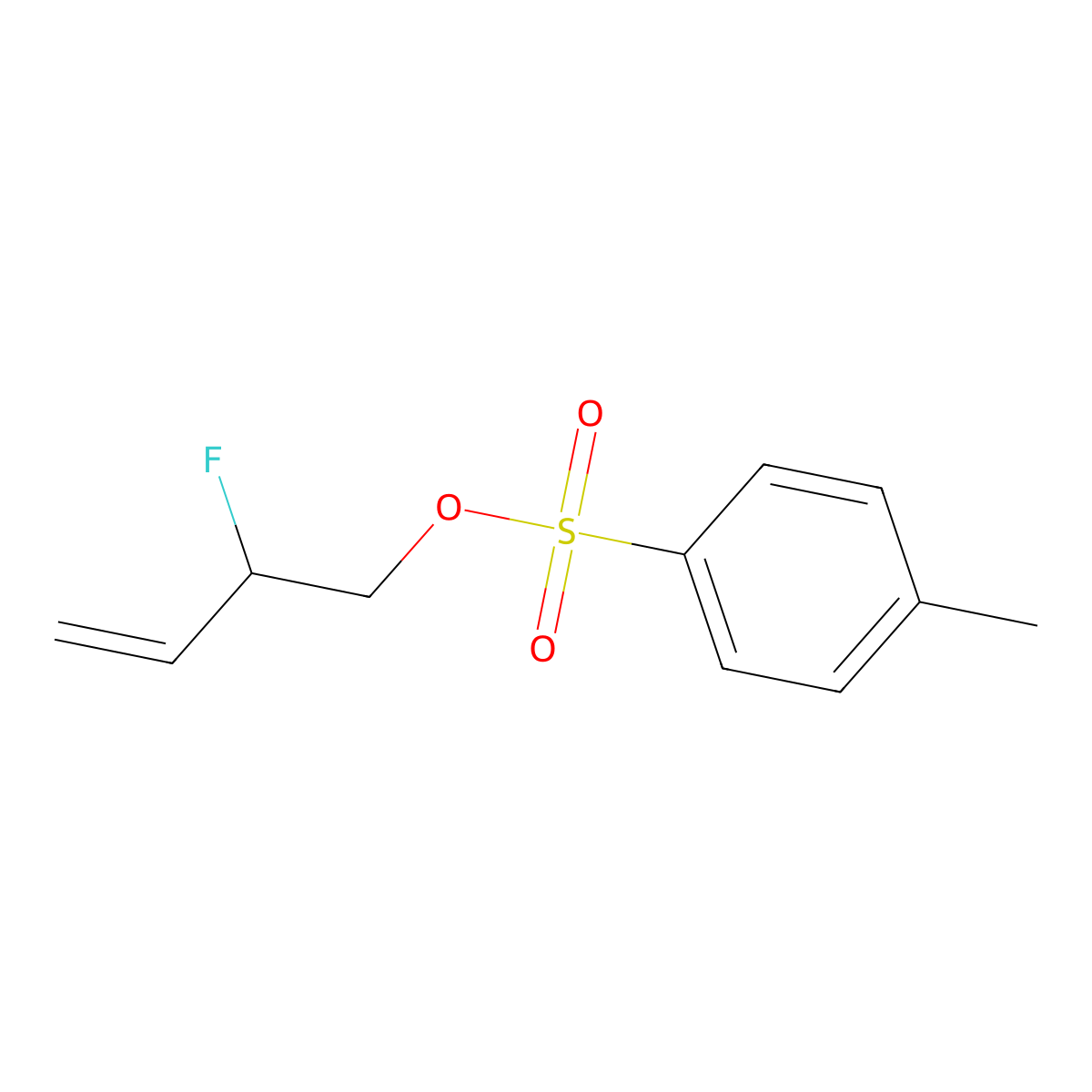 2-Fluorobut-3-en-1-yl 4-methylbenzene-1-sulfonate molecular structure, CAS 161064-65-9