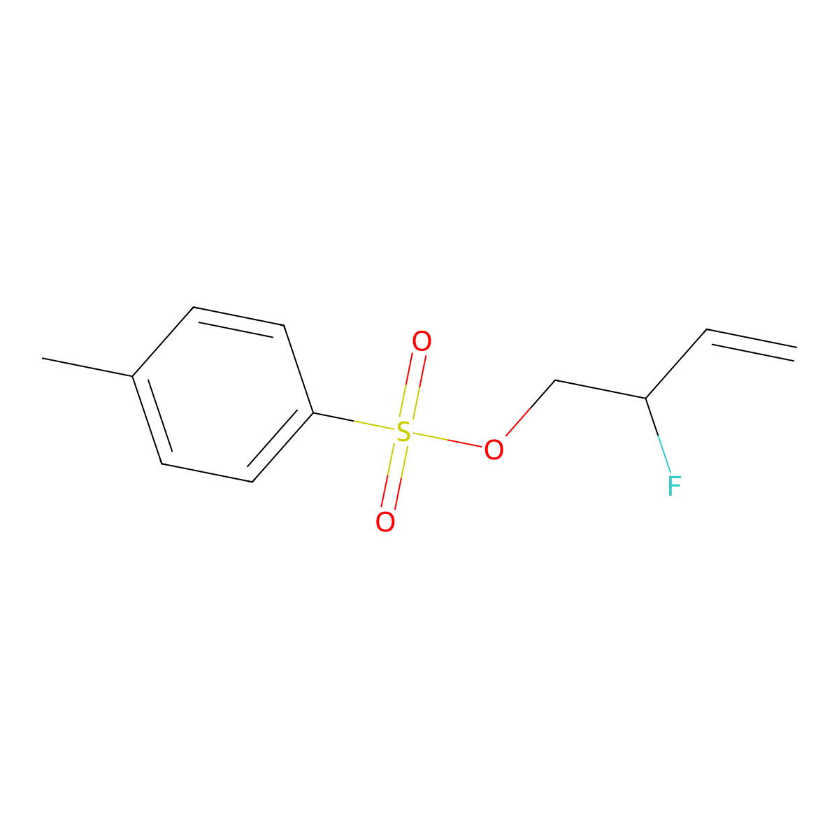 2-Fluorobut-3-en-1-yl 4-methylbenzene-1-sulfonate molecular structure, CAS 161064-65-9