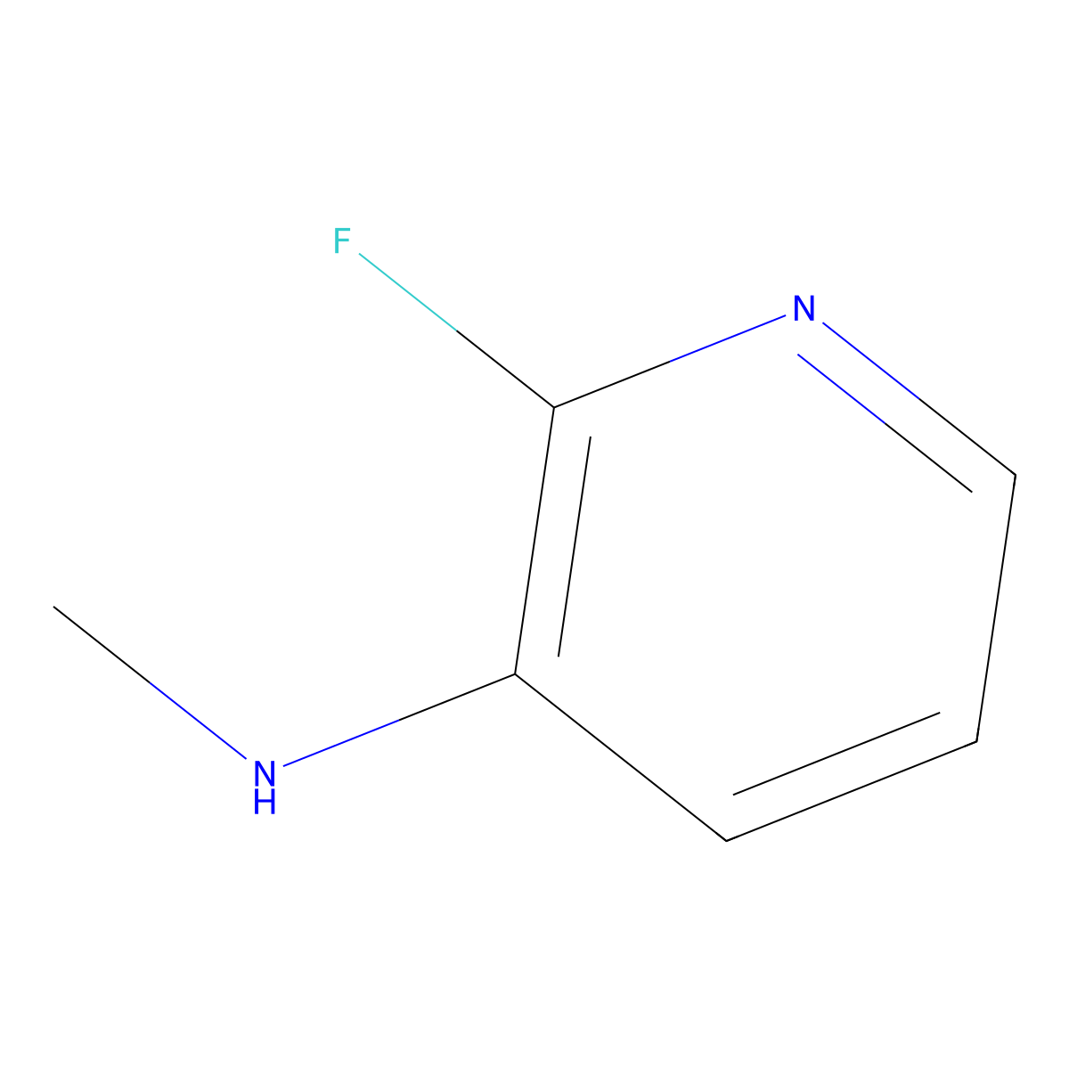 2-fluoro-N-methylpyridin-3-amine molecular structure, CAS 1610667-12-3